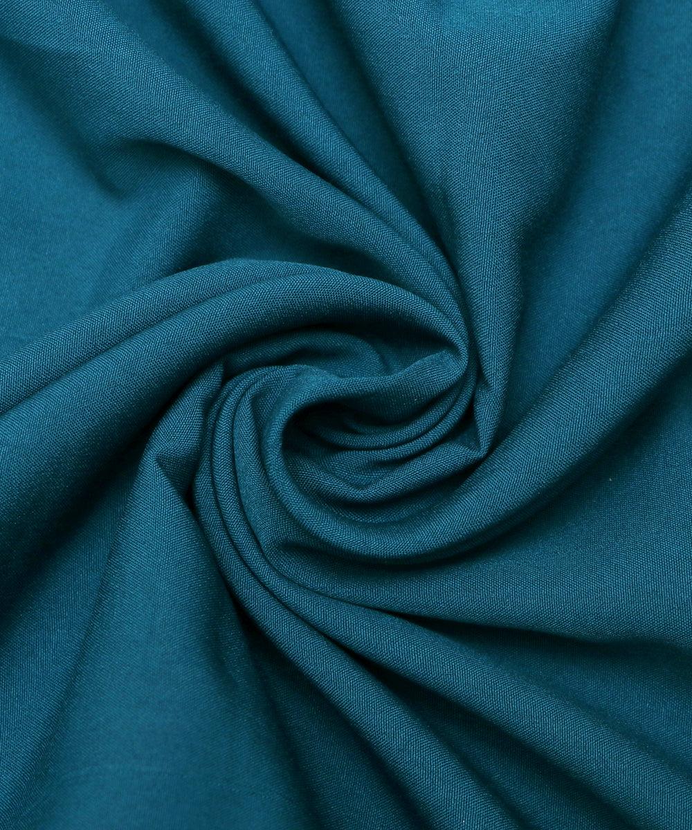 teal green plain crepe fabric