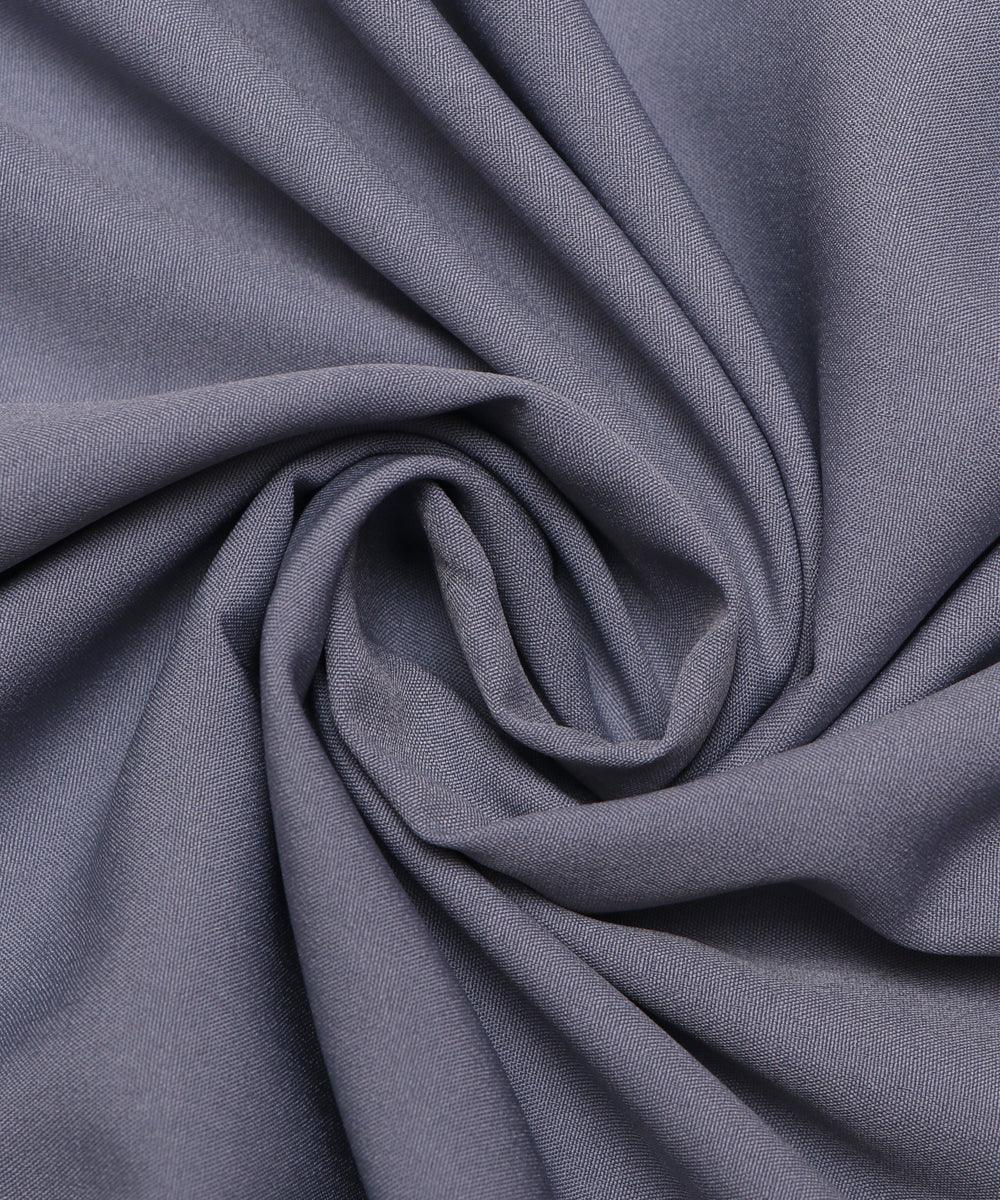 grey plain crepe fabric