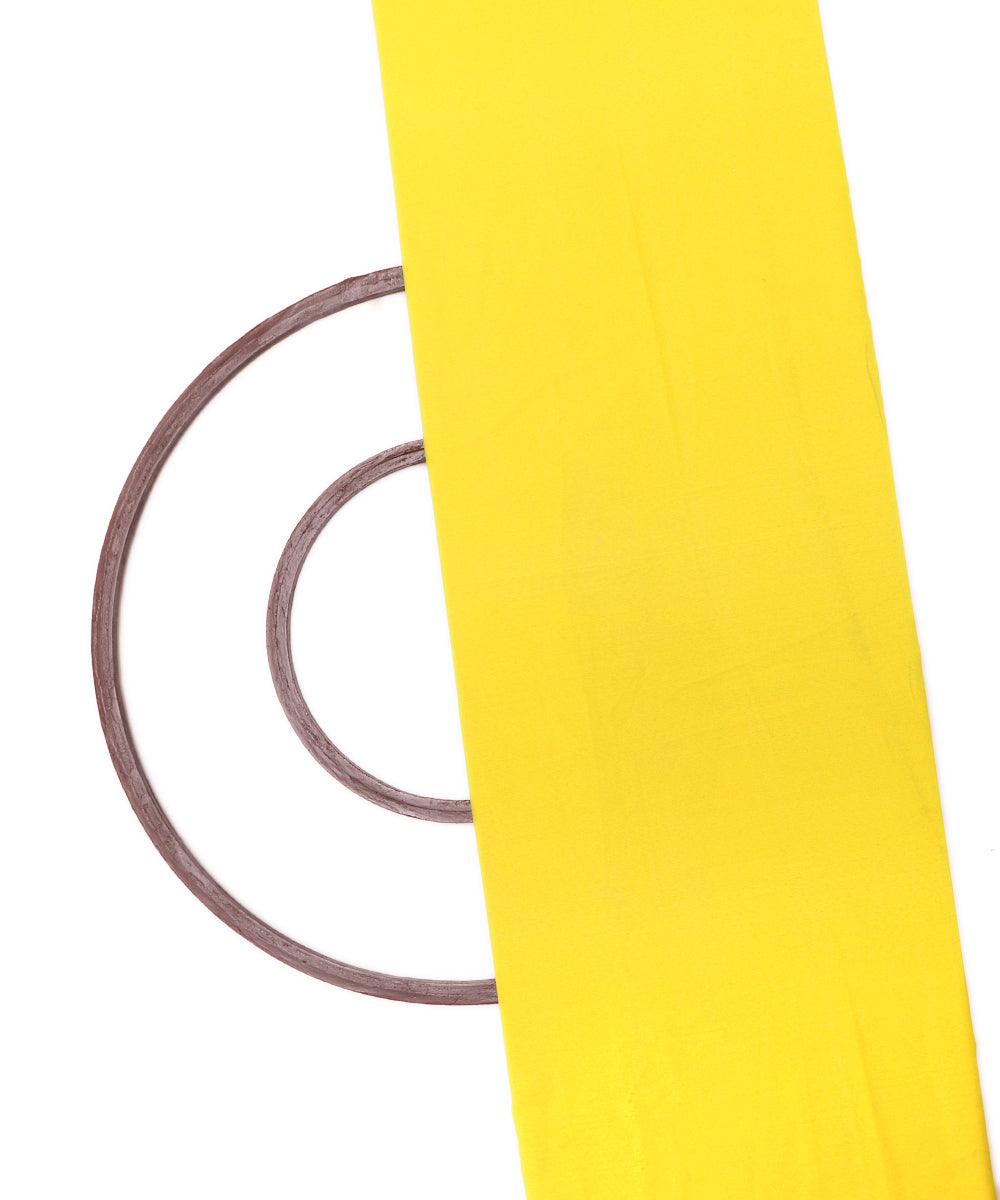 lemon yellow plain crepe fabric