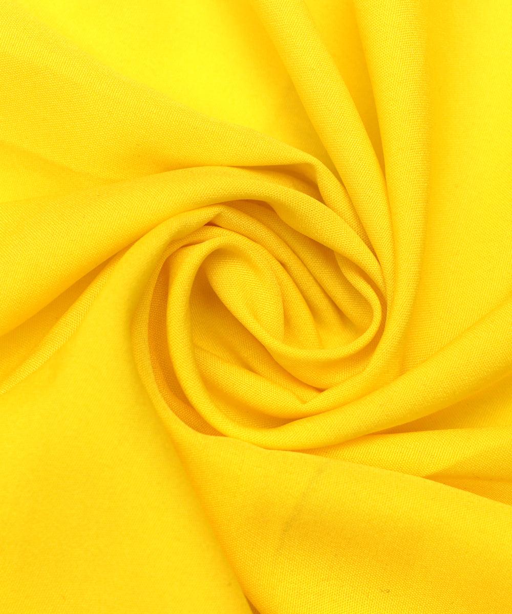 lemon yellow plain crepe fabric