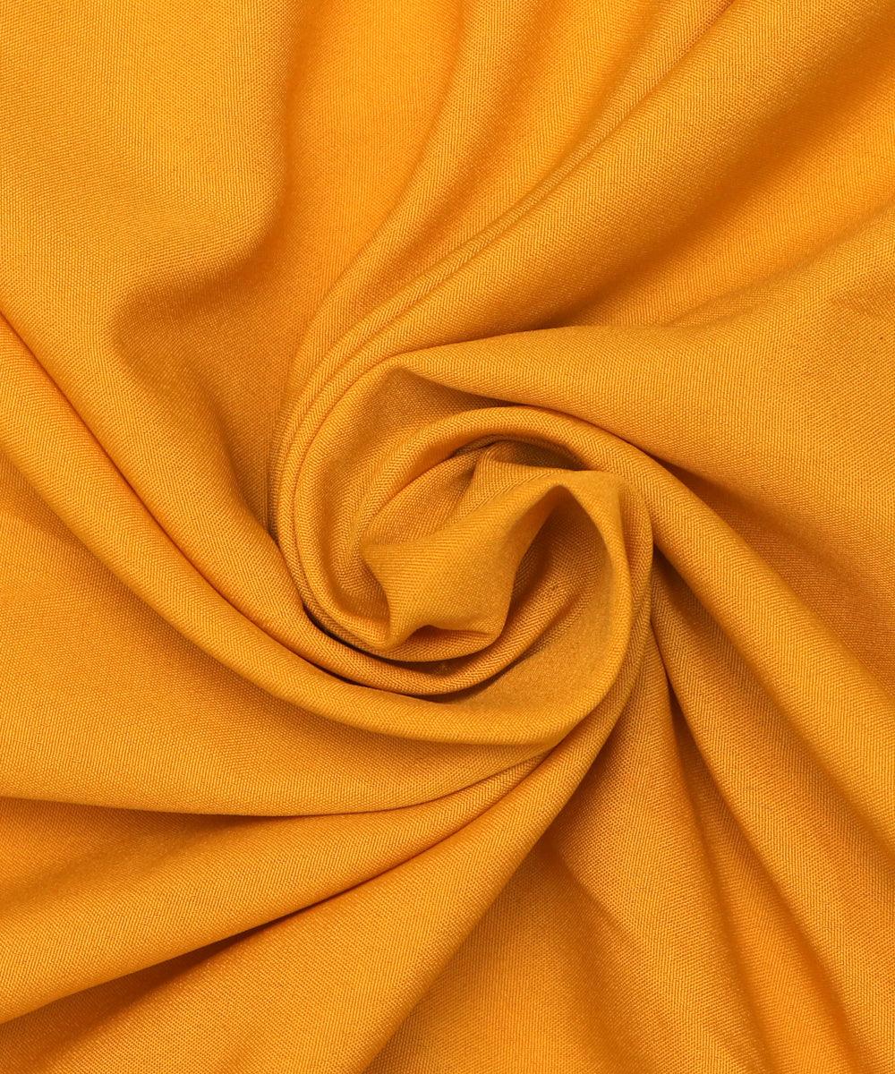 mustard plain crepe fabric