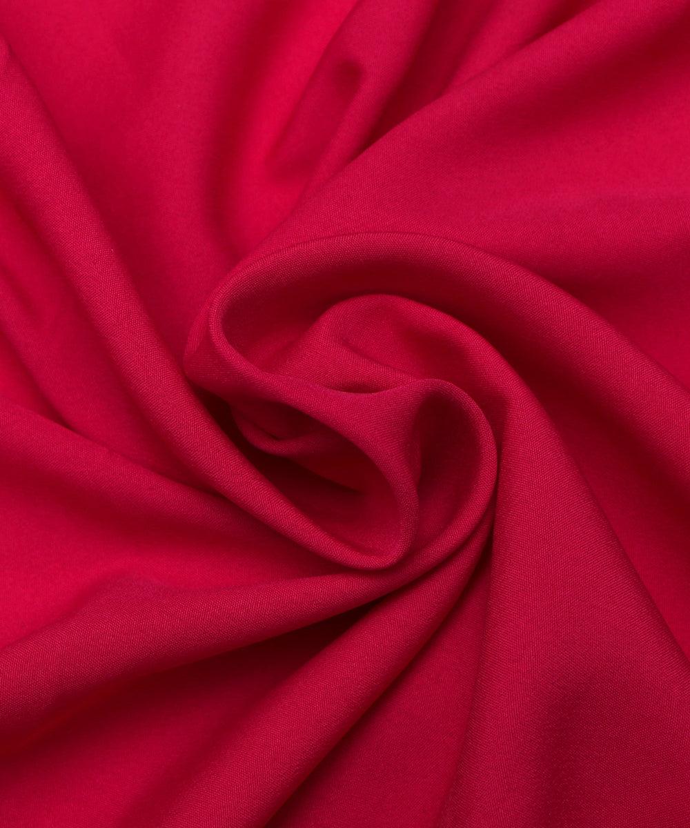 magenta plain crepe fabric
