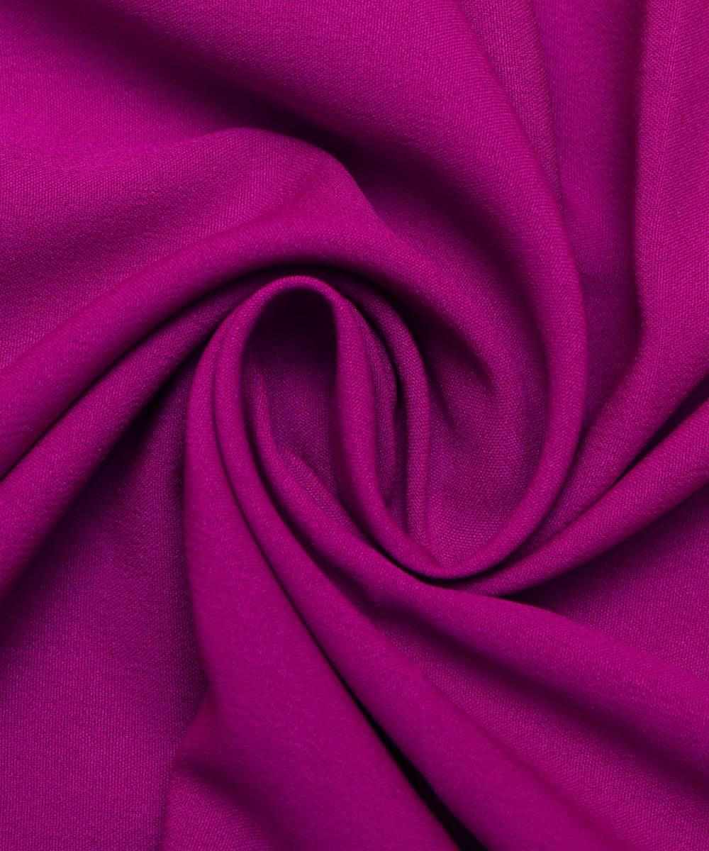 purple plain crepe fabric 2