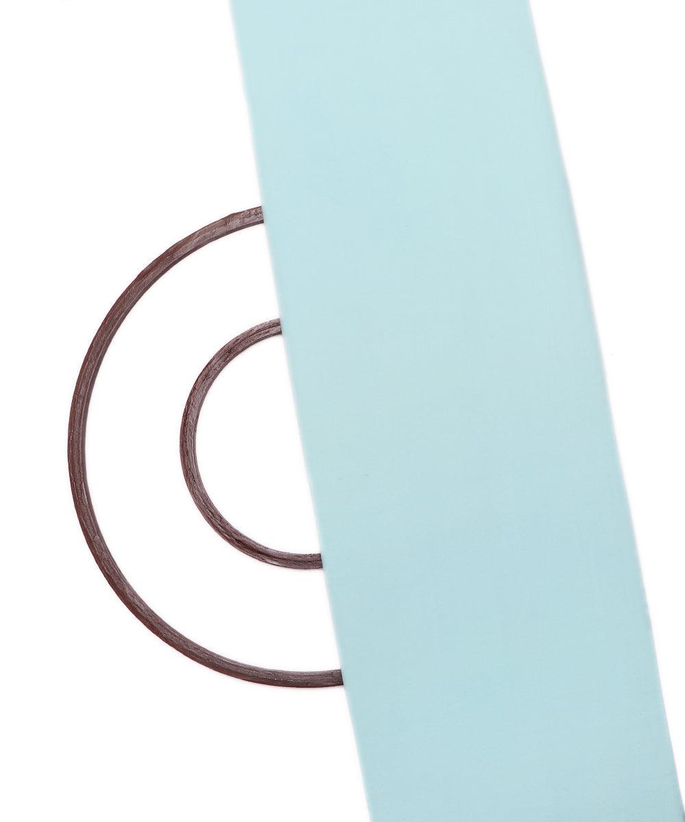 light blue plain crepe fabric 1