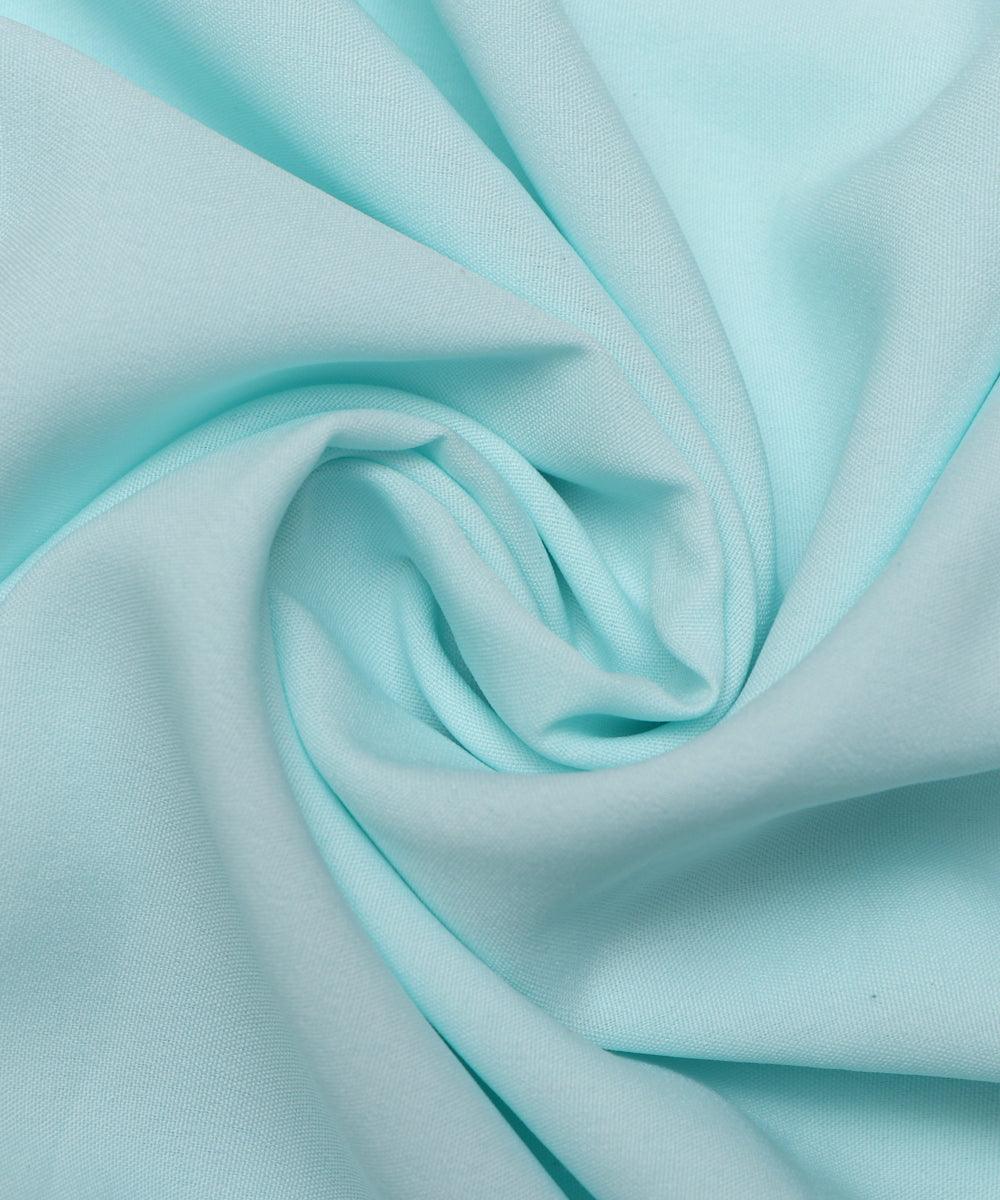 light blue plain crepe fabric 1
