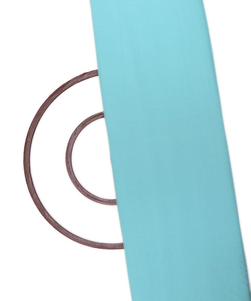 light blue plain crepe fabric