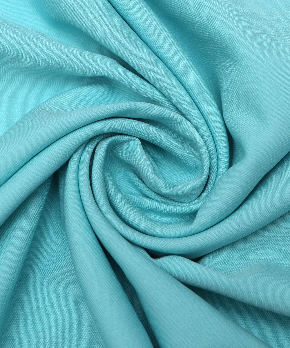 light blue plain crepe fabric