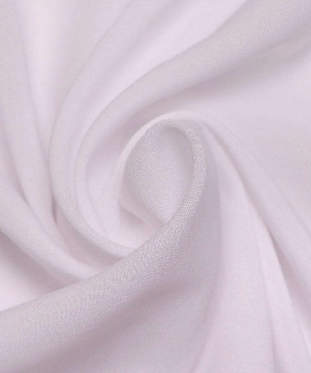 white plain crepe fabric 2