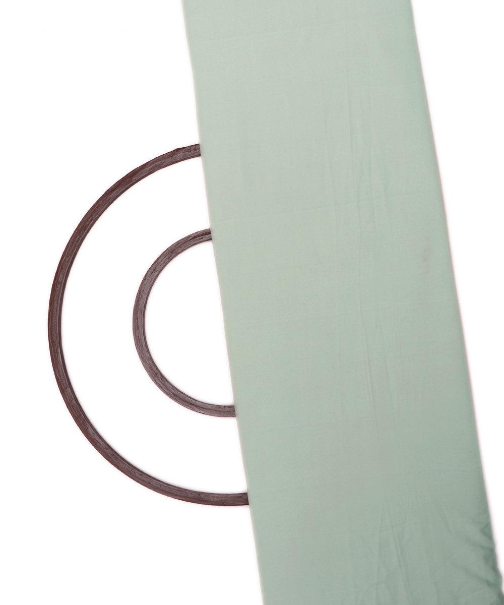 light green plain crepe fabric 1