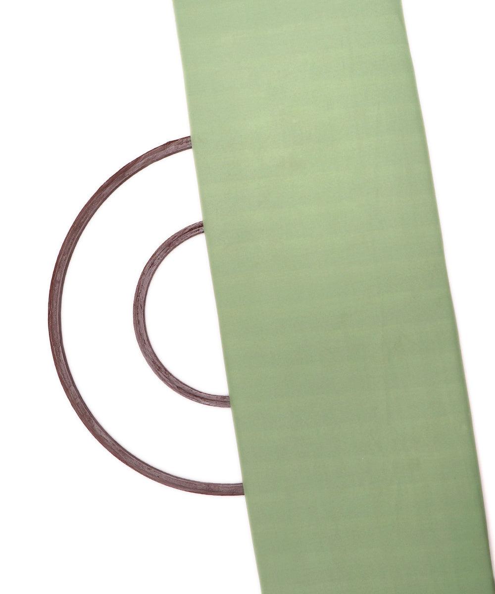 light green plain crepe fabric