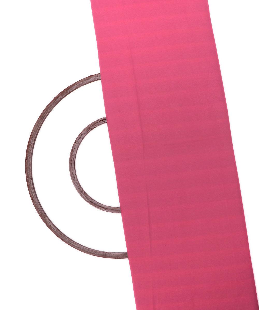pink plain crepe fabric 1