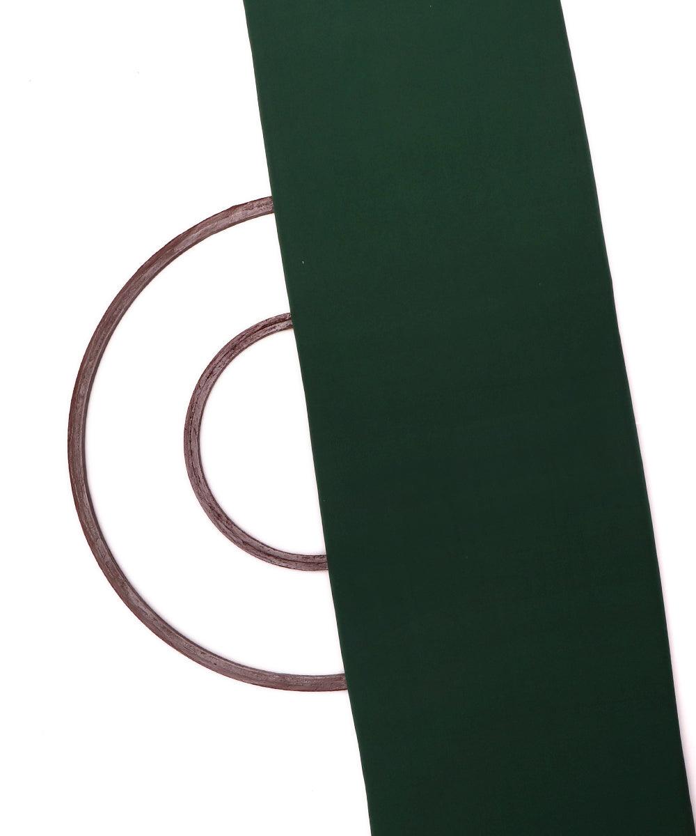 bottle green plain crepe fabric
