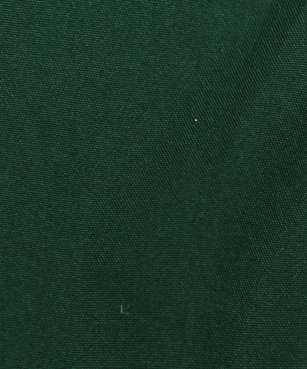 bottle green plain crepe fabric