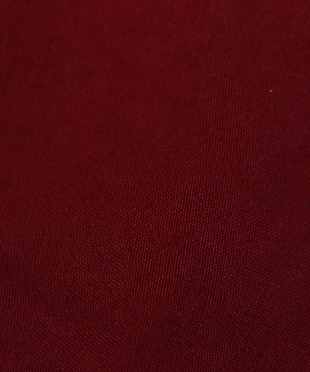 maroon plain crepe fabric
