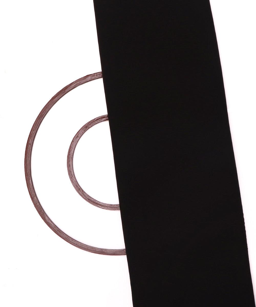 black plain crepe fabric 1