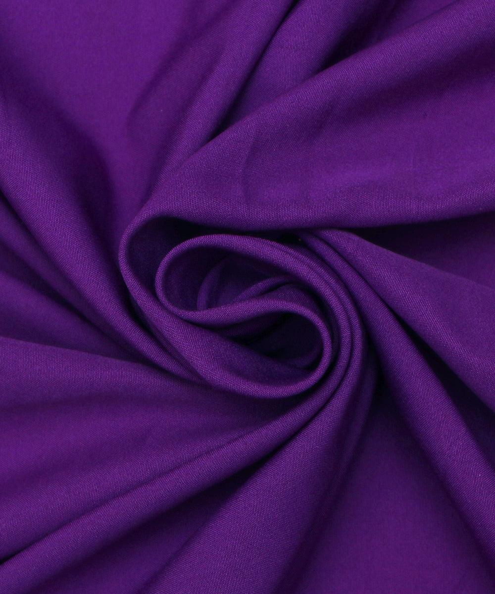 purple plain crepe fabric 1