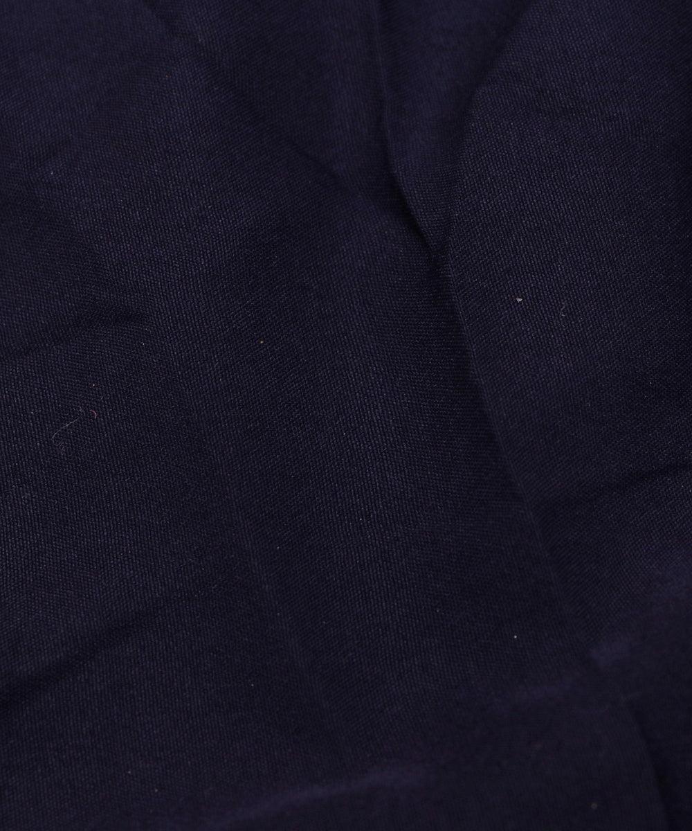navy blue plain crepe fabric