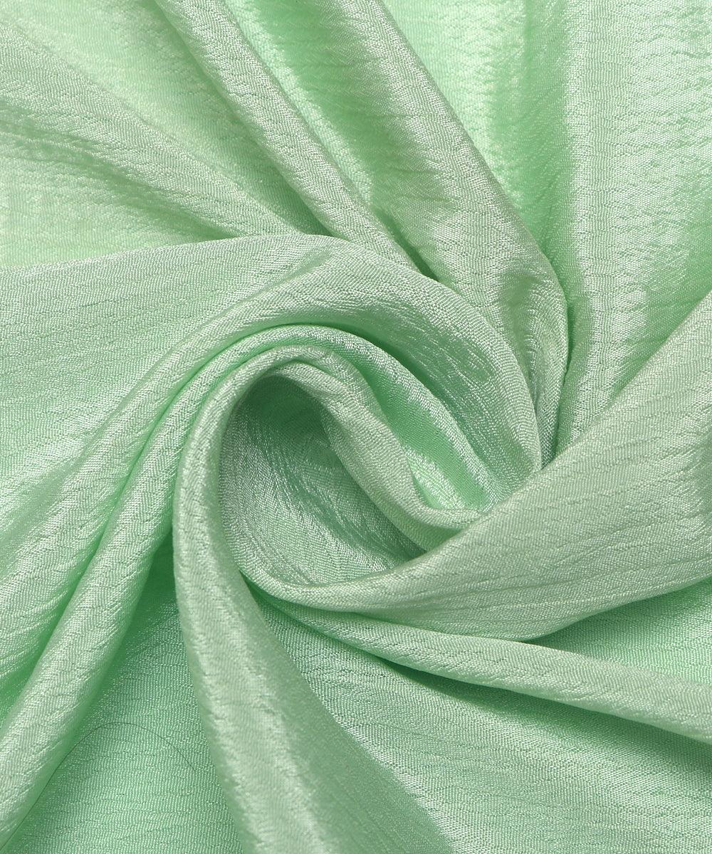 light green plain chinon silk fabric