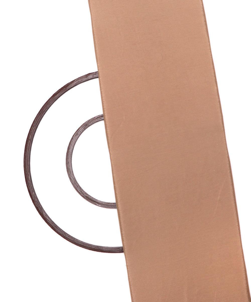 light golden plain chinon silk fabric