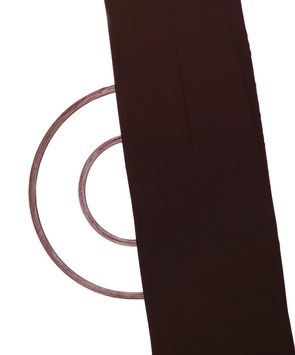 brown plain crepe fabric 1