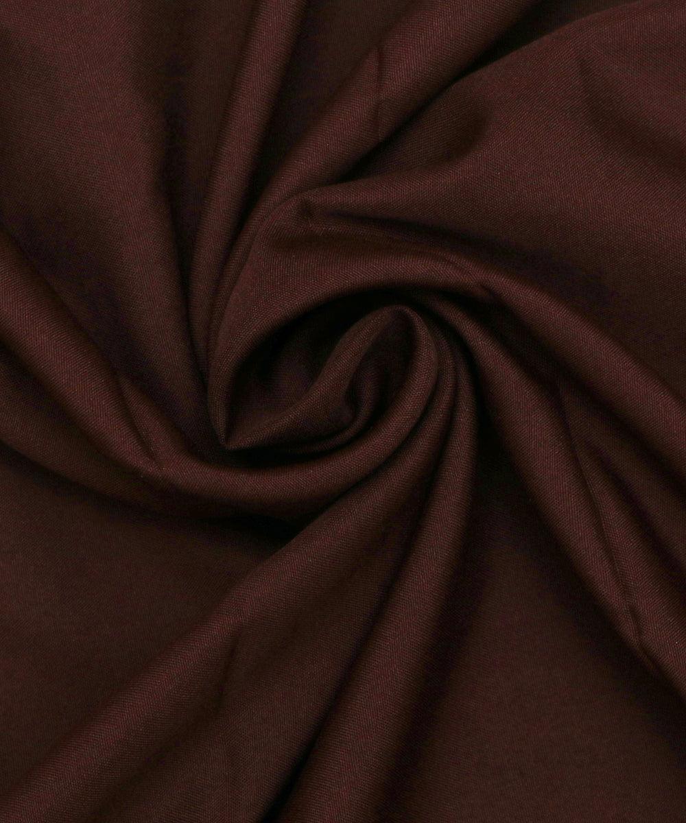 brown plain crepe fabric 1