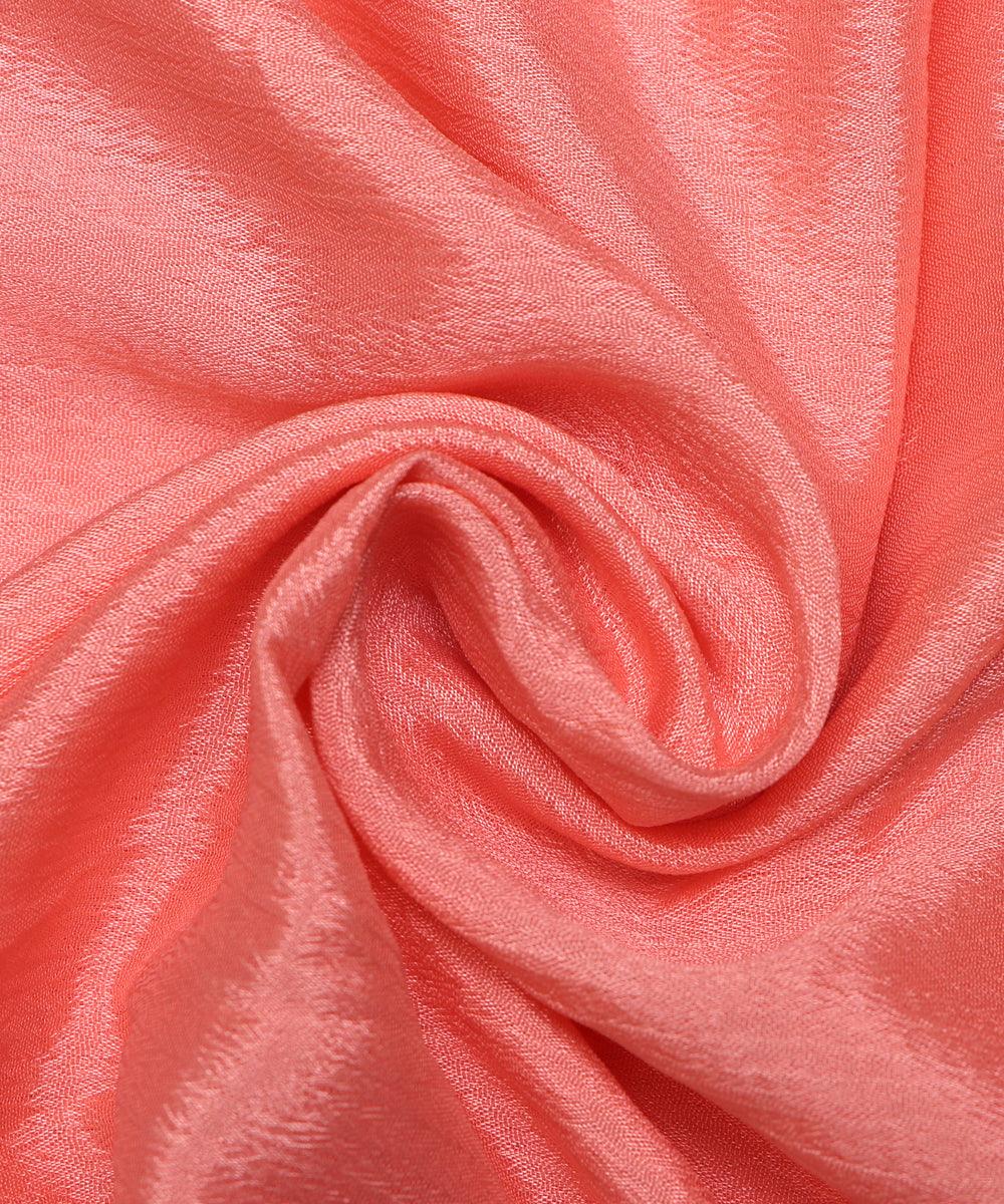 pink plain chinon silk fabric
