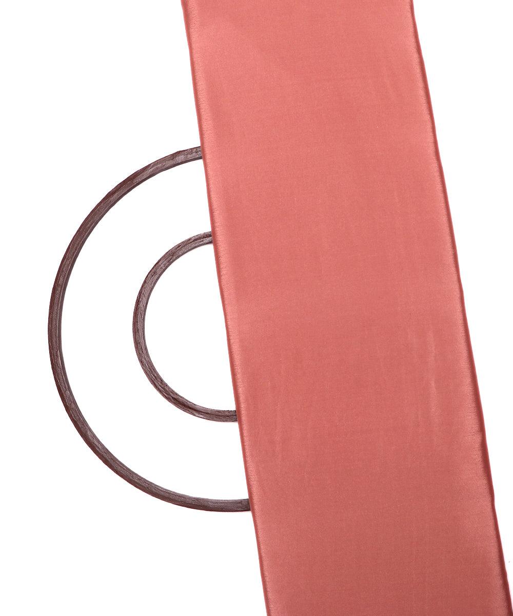 rose gold plain chinon silk fabric