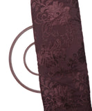 Coffee Brown Colour Flower Pattern Brasso Velvet Fabric