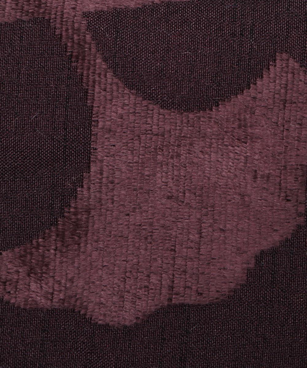 Coffee Brown Colour Leaf Pattern Brasso Velvet Fabric