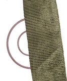 Olive Green Colour Stripes Pattern Brasso Velvet Fabric