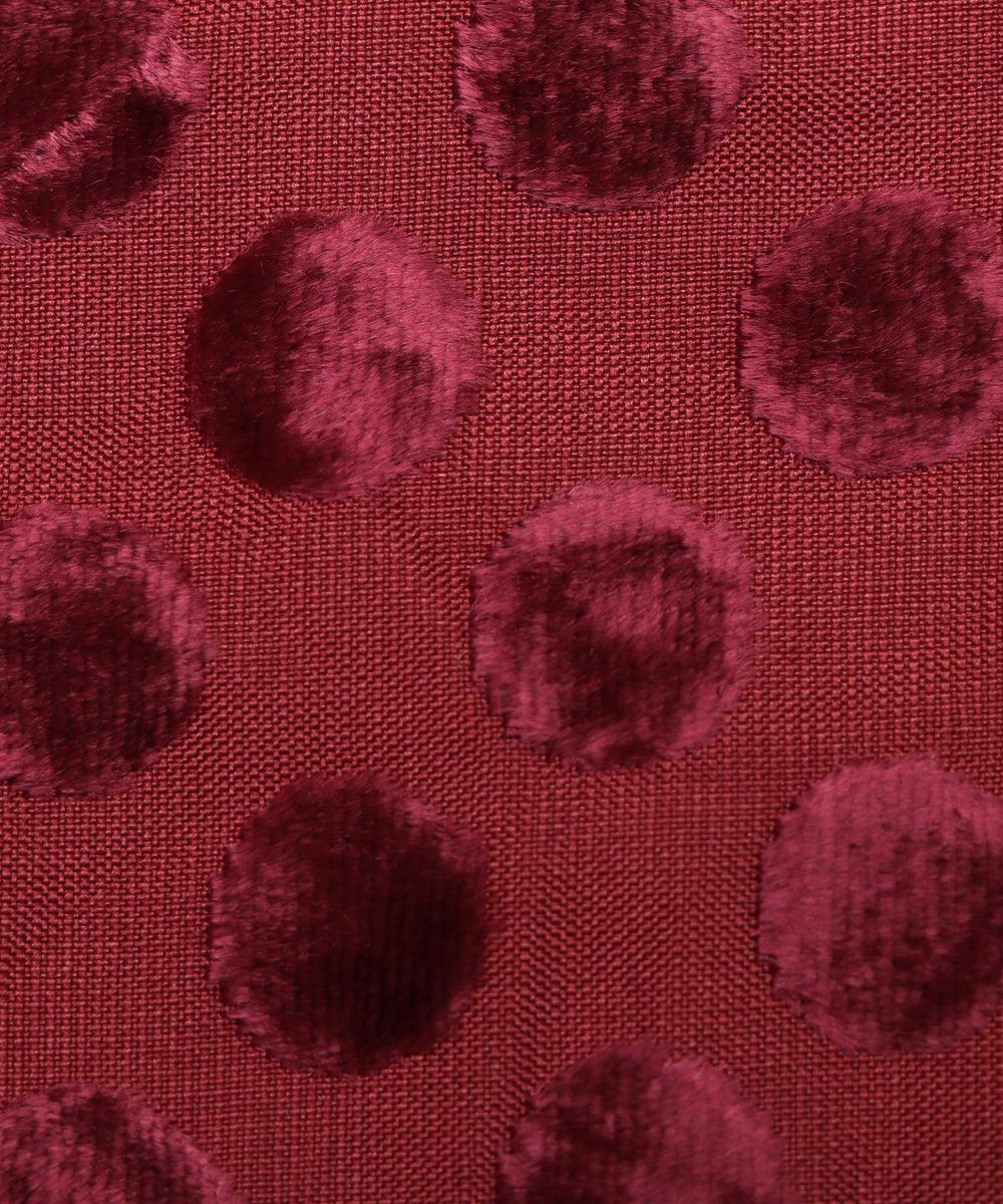 Maroon Colour Geometric Pattern Brasso Velvet Fabric