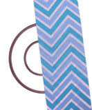Blue Colour Zig Zag Pattern Muslin Fabric