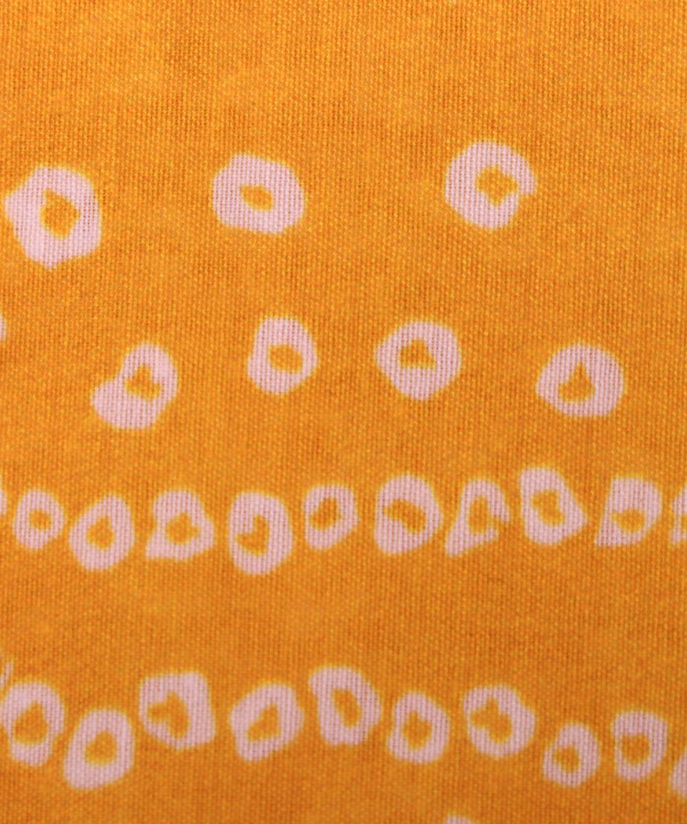 Yellow Colour Bandhani Print Muslin Fabric