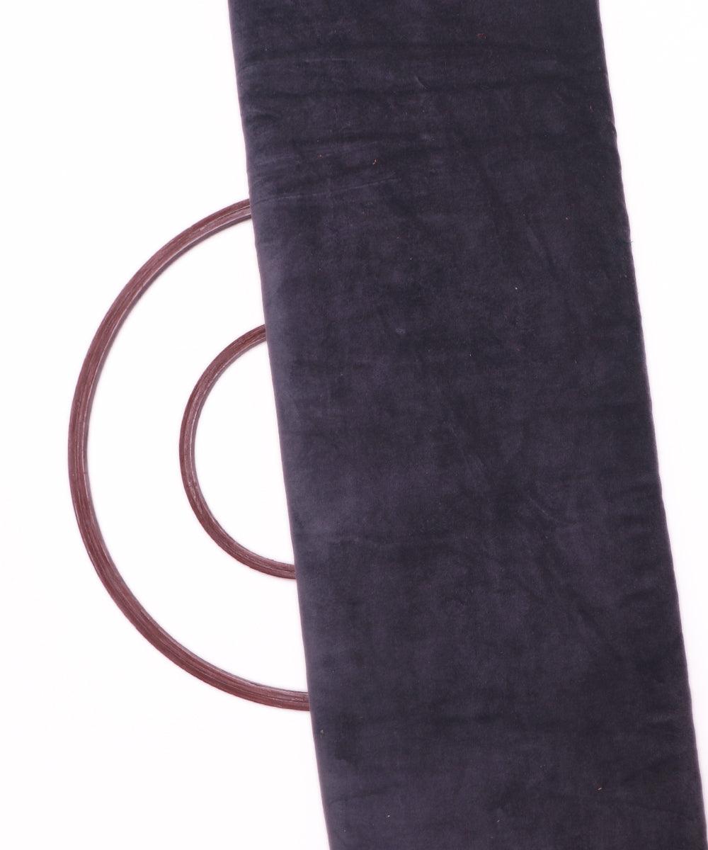 Niagara Blue Colour Plain Cotton Velvet Fabric