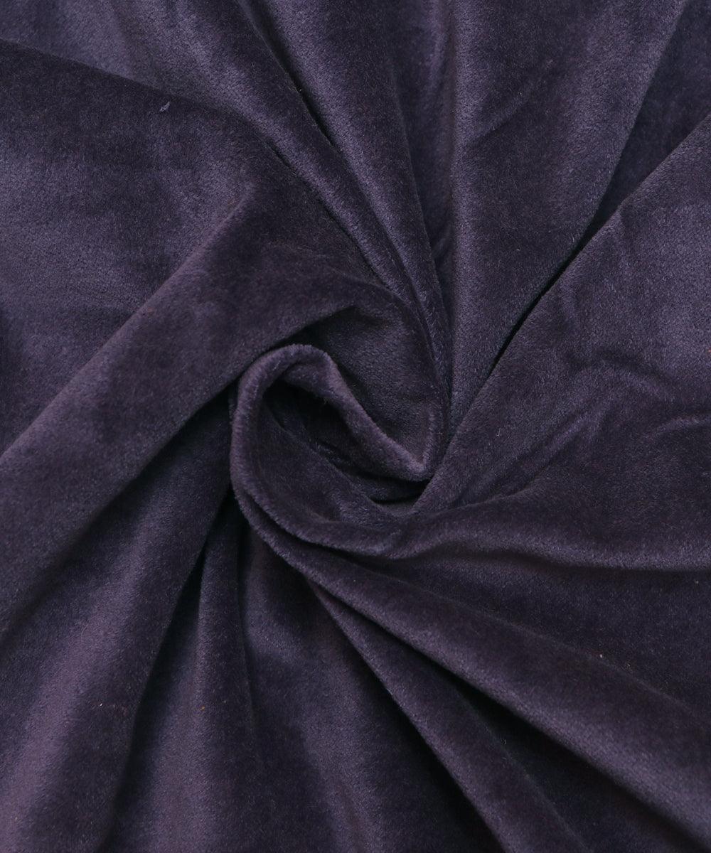 Niagara Blue Colour Plain Cotton Velvet Fabric
