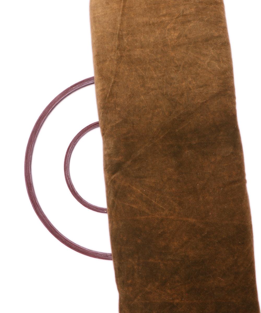 Mustard Colour two shade  Plain Cotton Velvet Fabric