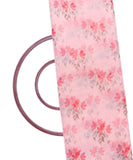 Off White Colour  Floral Print Organza Fabric