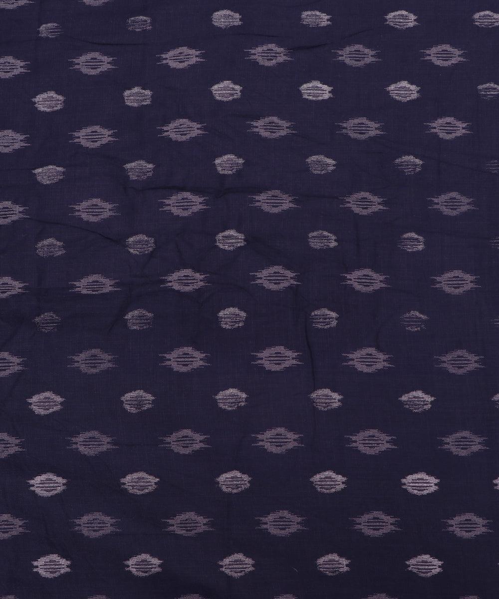 Blue Colour Motif Print Rayon Fabric