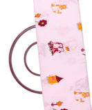 White Colour Kids Print Rayon Fabric