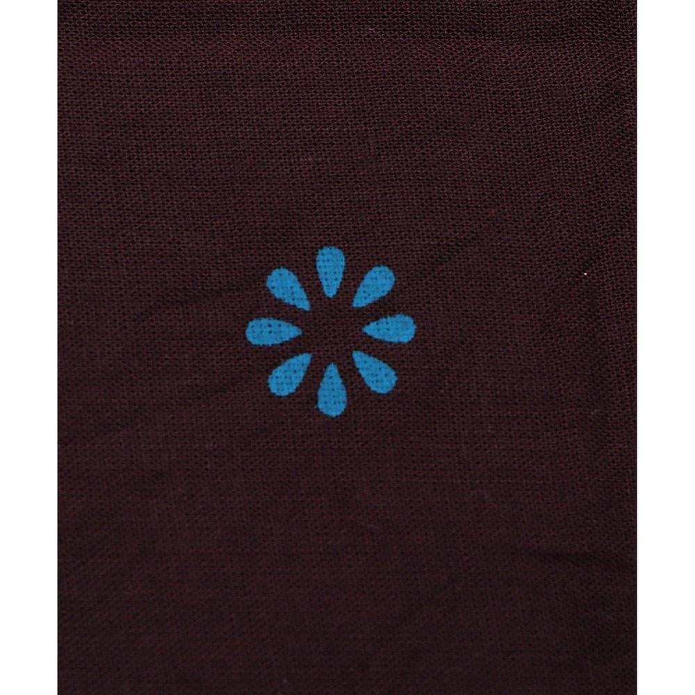 Dark Brown Colour Floral Print Rayon Fabric