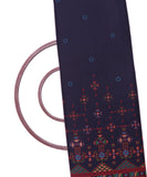 Dark Blue Colour Abstract Print Rayon Fabric