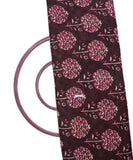 Brown Colour Floral Print Rayon Fabric