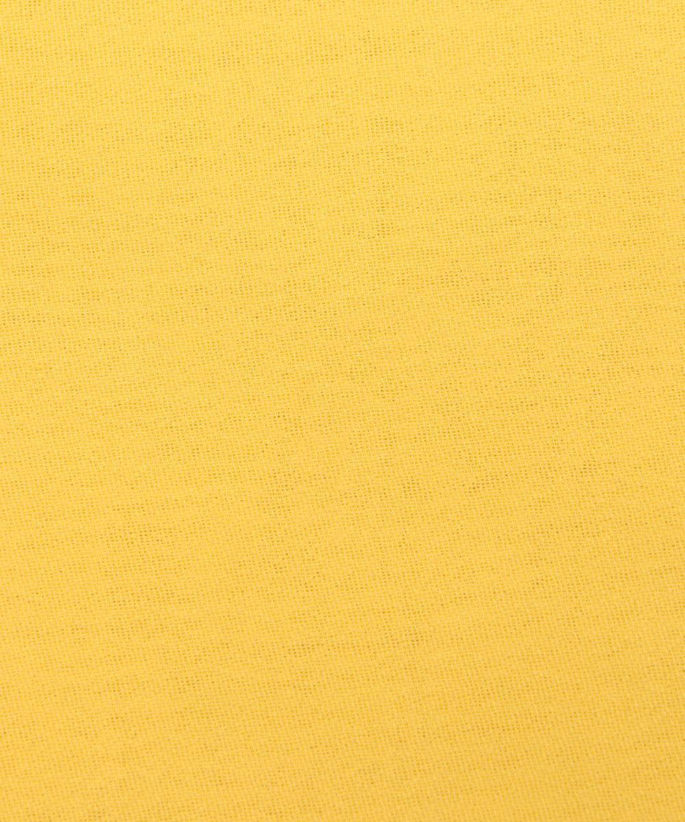 Lemon Yellow Colour Plain Georgette Fabric