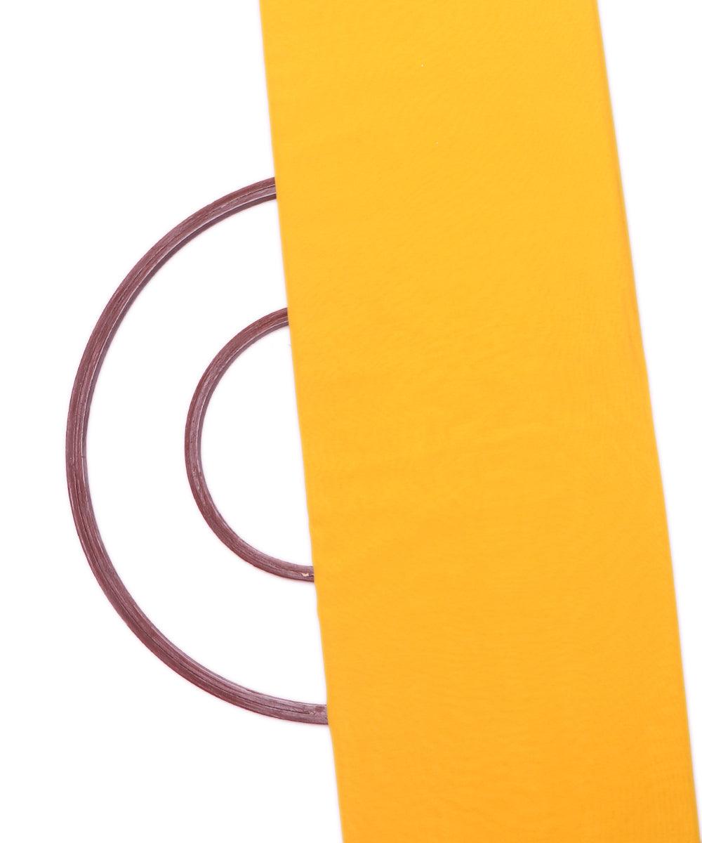 Mango Yellow Colour Plain Georgette Fabric