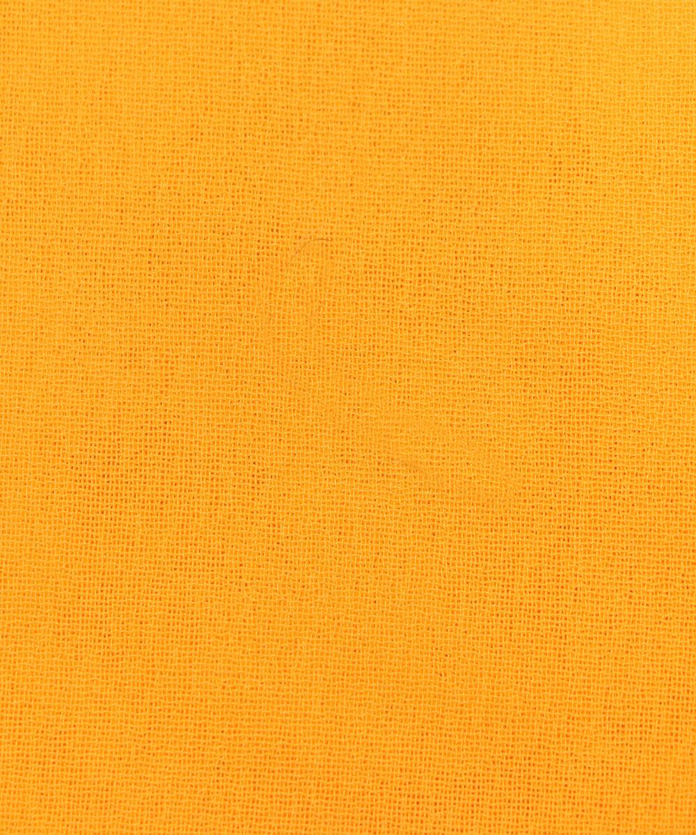 Mango Yellow Colour Plain Georgette Fabric