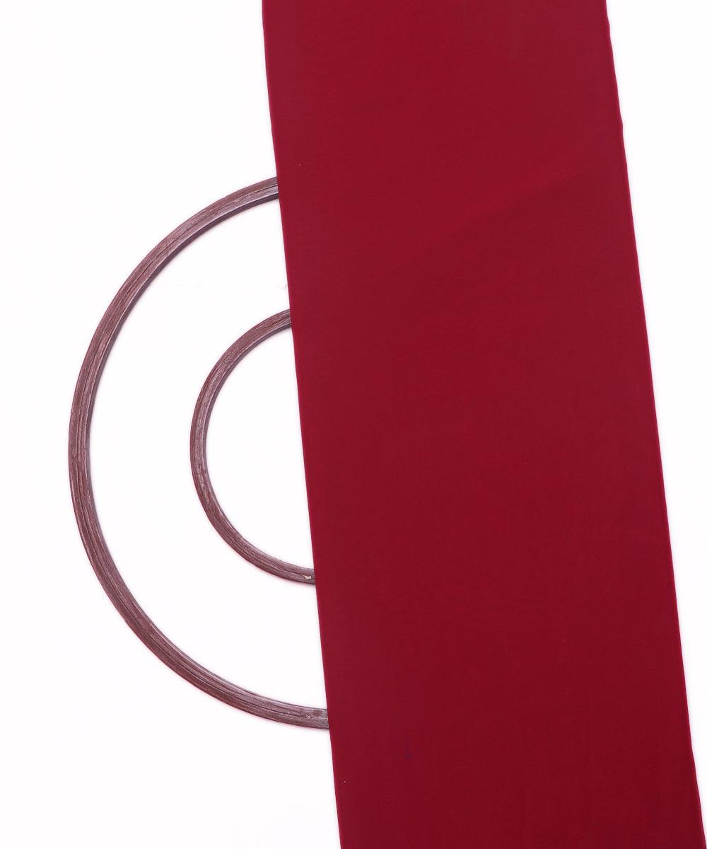 Maroon Colour Plain Georgette Fabric