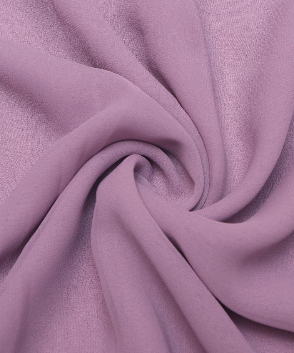 Lavender Colour Plain Georgette Fabric