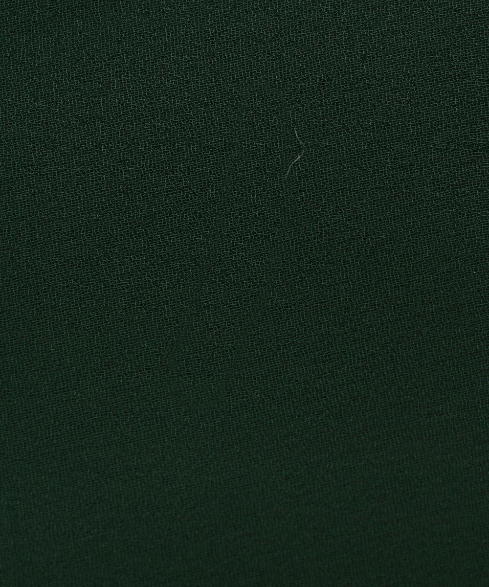 Dark Green Colour Plain Georgette Fabric
