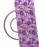Lavender Colour Floral Print Chiffon Fabric
