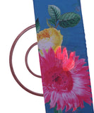 Blue Colour Floral Print Chiffon Fabric